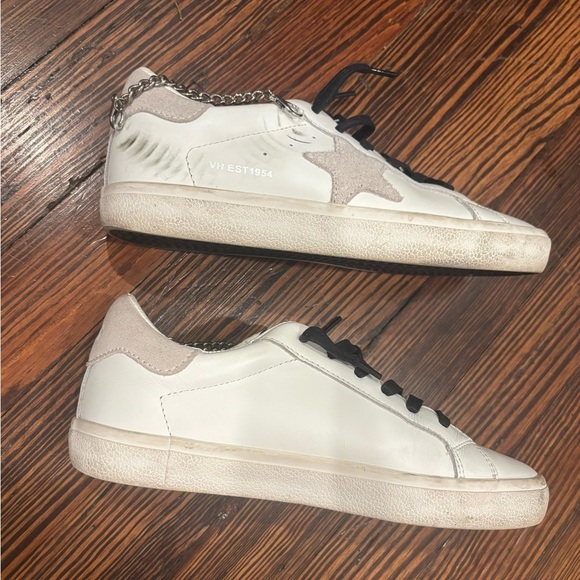 Vintage Havana Black Lace White Low Top Sneaker With Chain Star Sz 8 - Picture 3 of 8